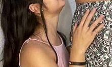 debora mendes deepthroats wellington ribeiro sloppy till facial cumshot