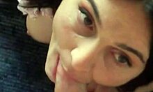 amateur brunette bombshell gia chains deepthroats and swallows every inch pov