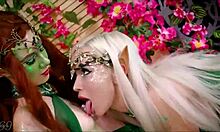 anal fisting my elf lesbian fuck doll with huge dildo gaping her skinny asshole wide