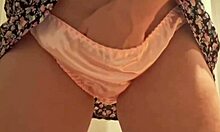 Cute innocent-looking girl strips miniskirt teases shaved pussy rides cowgirl