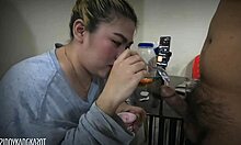 shower foreplay with mommy milf leads to blowjob creampie