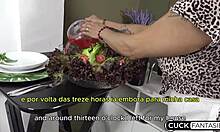 Maid bosses boss while cuckold husband watches part 1