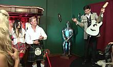 European Bitches Suck Dicks Under Scottish Kilts Deepthroat Gagging!