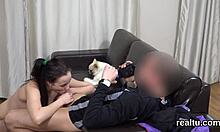 adorable czech teen stripped clothes ripped and poked pov in shopping centre