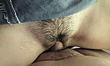 how easy is it to fuck my hot stepsis like this?? juicy hairy pussy creampie first time