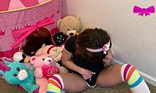 Think innocent girl next door hides this kinky ddlg taboo double penetration and deepthroat moaning?