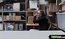 Clueless shoplifter punish-fucked rough doggystyle on CCTV