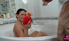 Soaking Wet Pussy Nymph Esme J Dicked By Noah R Bathroom