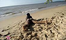 elvie the slut gets pounded outdoors on the beach right?