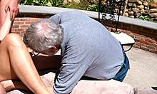 Candi Annie devours cocks in outdoor mmmf orgy cumshots