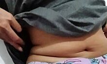 leaked 18+ latina gropes her huge natural tits horny