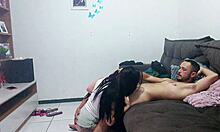 esposa begs husband to film her dirty fun with amiga leaving him rock hard erection