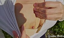 whoa that flight striptease turned into a ponytail euro babe's tight pussy doggystyle pounding outdoors?