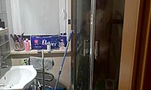 roommate teases with blowjob after shower then takes huge facial cumshot