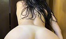 Wet College Slut Delivers Dripping Lap Dance Post-Shower