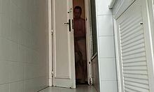 Big Dick Guy Jerks Monster Cock In Bathroom Armchair!