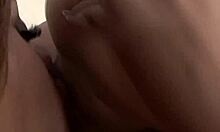 Ebony stepsis licks my cock while fingering her tight pussy