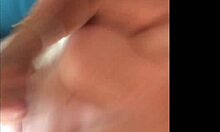 Wife drops to knees for massive cock blowjob and hot cumshot explosion!