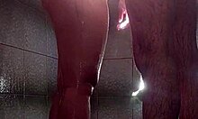 Force my stepdaughter to shower but she grabs my cock for rough fuck