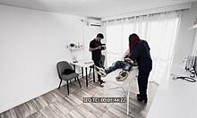 Juan Bustos spies Christy Evans and Danny Mast fucking backstage with big tits bouncing in office cowgirl?