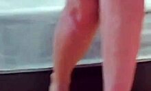 Big ass stepsister cougar teases in fishnets lingerie ass shaking bedroom dance 😈