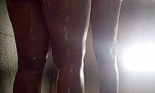 Force my stepdaughter to shower but she grabs my cock for rough fuck