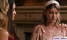 three hot lesbians 😍👅 licking pussies fingering clits in friendship celebration!!