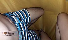 Hey stepsis sneaks into my room for secret blanket fuck and creampie pounding