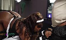 thick maid caught fingering her wet pussy by the beast's monster cock