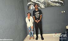 chica PETITE 18+ tries BIG BLACK COCK for first time sucking and fucking petite body