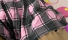 Virgin teen in miniskirt begs master for her first anal stretch?