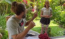 Damn! Tied-Up Babe Deepthroats My Massive Hard Boner