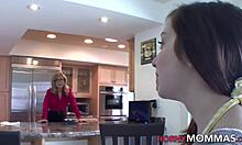 Mature les stepmom grinds 69 on teen in lingerie stockings