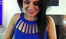 grace the petite russian babe teases with natural tits in casting interview