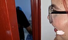 savannah watson catches roommate spying as he stretches her asshole in dorm