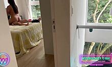 caught my step-sister fucking her hubby in parents bedroom! amateur milf wife action!