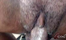 extreme close-up macro of bbc stretching tight wet pussy to dripping creampie orgasm
