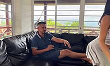 Boyfriend Pounds Sexy Latina Wife's Pussy During Workout