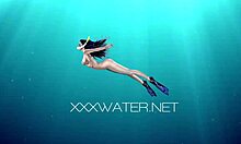 Serbian and Russian Lesbians Scissor Underwater in Steamy Shower Showdown