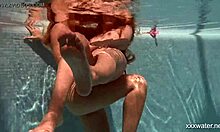 Serbian and Russian Lesbians Scissor Underwater in Steamy Shower Showdown