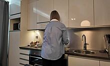 Fucking Curvy Stepmom's Big Blonde Ass Alone at Home