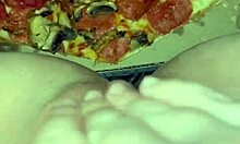saudi arab teen masturbates with pizza chocolate fruits in la asmr kink😍🍕🍫
