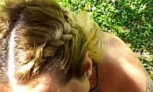 Morning Breakfast: Blonde Swallows Big Black Cock Cum