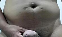 three hot cumshots with sexy hijab girl on video call sex