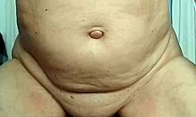 Naughty housewife teases orgasm with her favorite dildo toy