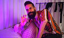 Hot Girl Teases in Fishnets Then Cipriani Drives Her Wild Masturbation!