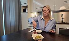 Fucking Curvy Stepmom's Big Blonde Ass Alone at Home