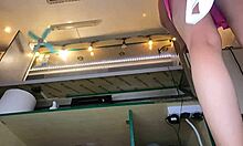 That 18yo hot bitch struts no bra no panties at the summer festival teasing everyone with her shaved pussy and natural tits