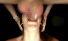 her tight throat gags wildly on my huge cock until i unload balls deep inside