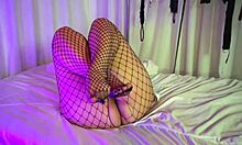 Hot Girl Teases in Fishnets Then Cipriani Drives Her Wild Masturbation!